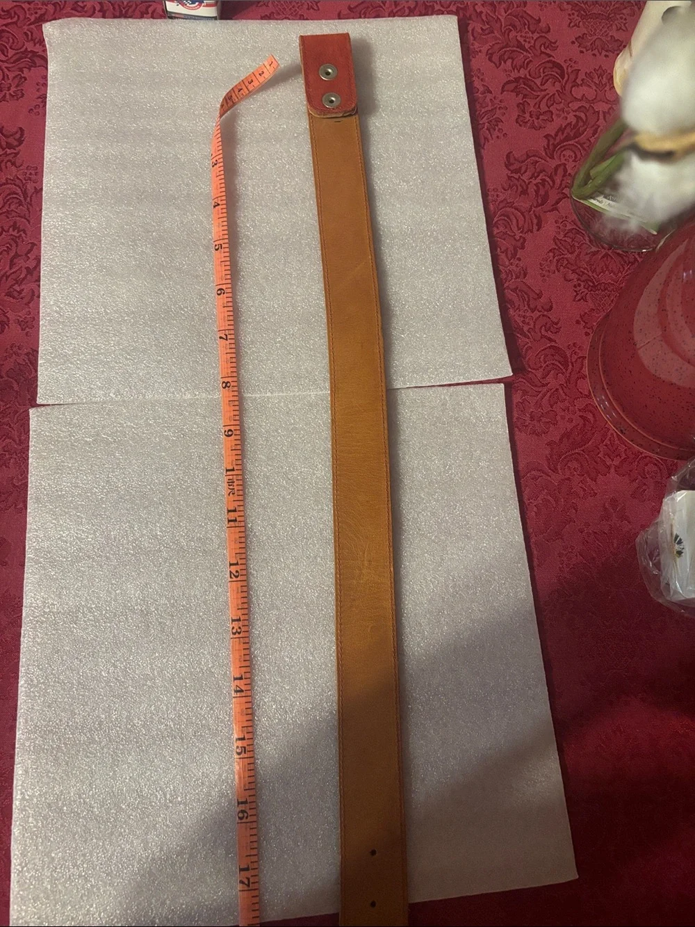 Rich Red Leather Belt